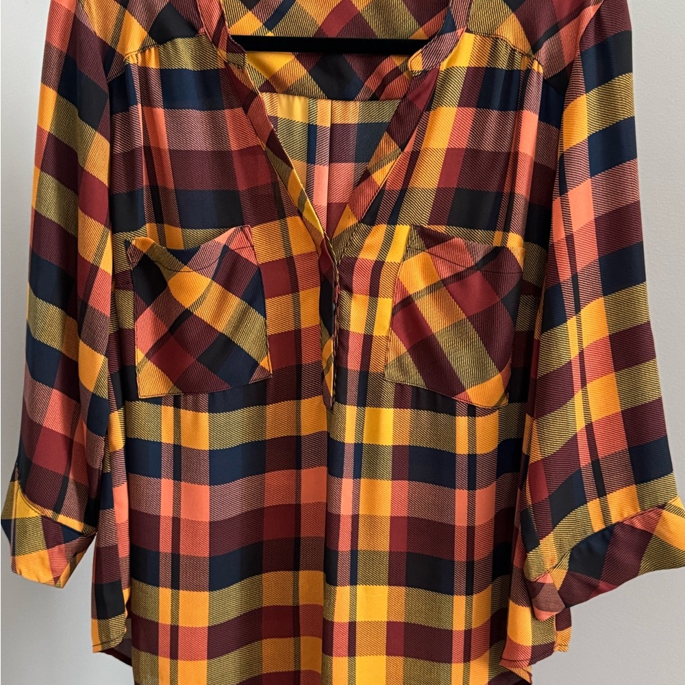 Torrid Harper Multicolor Plaid Shirt